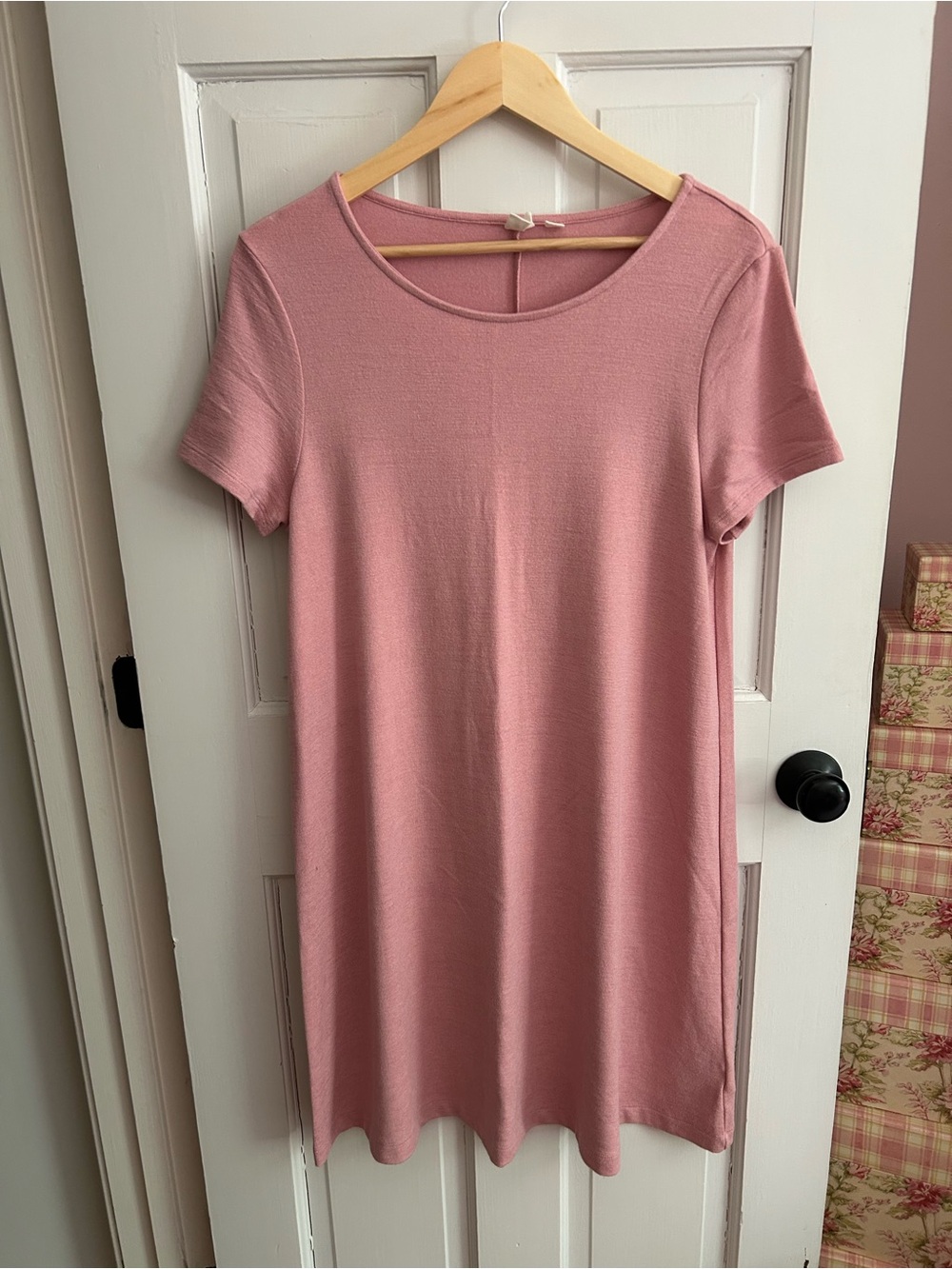 GAP Rose Pink Short Sleeve Shift Dress